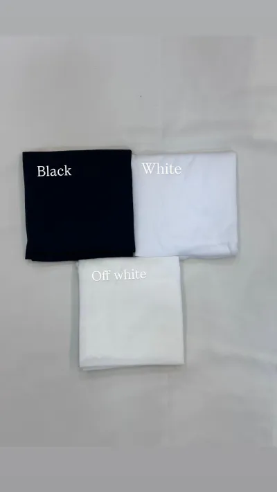 Mini Square Hijab  off white
