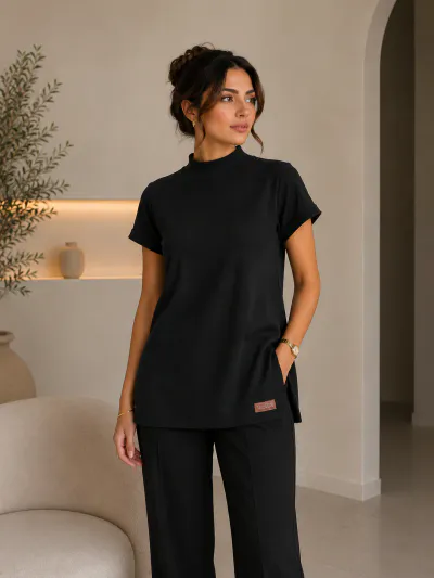 Basic Blouse Large Black