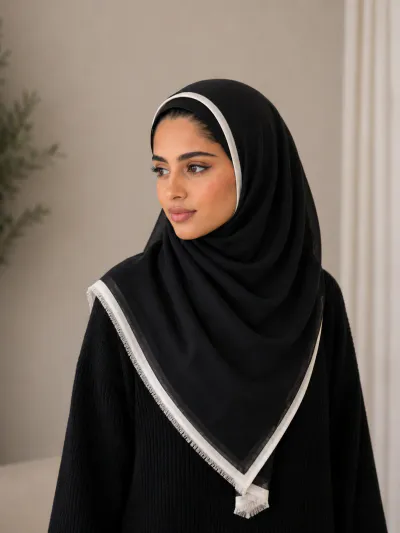 Frame shawl  Black