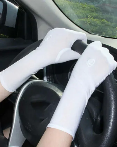 Sun gloves White
